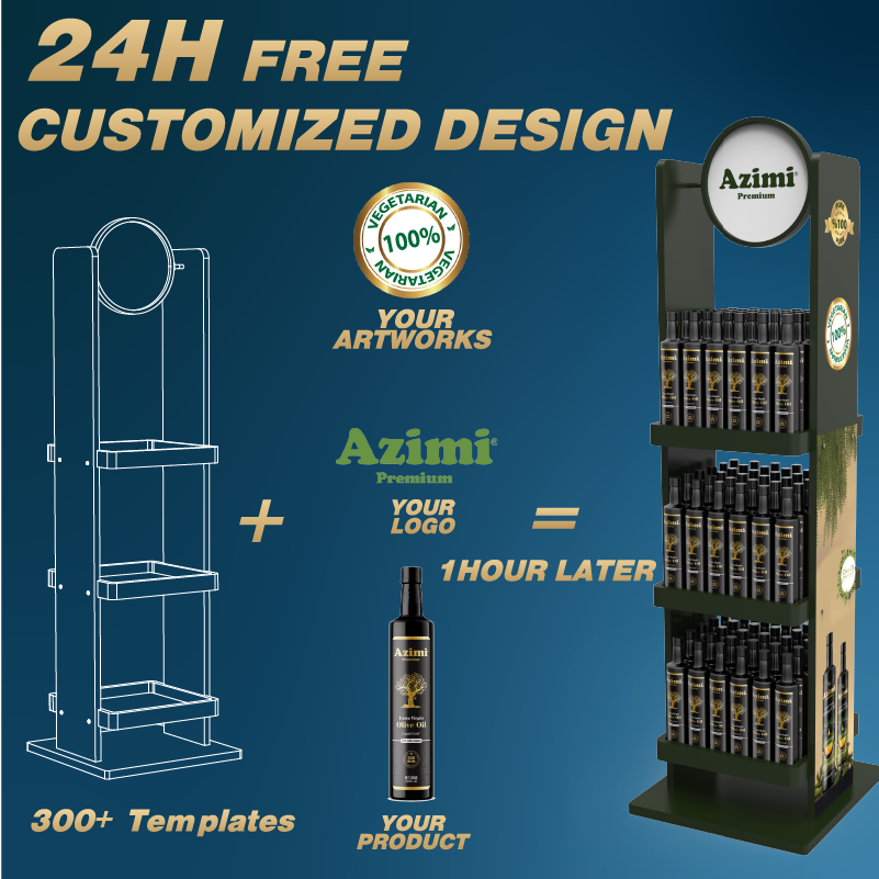 Apache Custom Floor Wood Shampoo Display Stand for Skincare Store — view 5