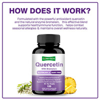 Capsules de quercétine personnalisées Fonction immunitaire saine Maintient le bien-être général Naturellement Supplément de quercétine