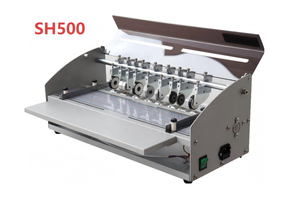 เครื่องพับกระดาษไฟฟ้า H500 อเนกประสงค์ ไม่ต้องตัด เครื่องพิมพ์ สมุดโน้ต เครื่องกดกระดาษ 6 หัวพับ - Product Image 2