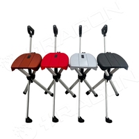 Chaise de béquille pliante légère en alliage d'aluminium avec siège