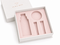 Boîte cadeau cosmétique de luxe personnalisée avec insert en mousse EVA, boîte d'emballage rigide blanche pour ensemble de soins de la peau et de beauté