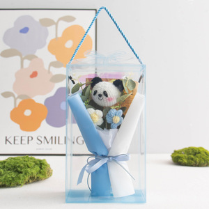 Bouquet di Bambole Animali all'Uncinetto Fatte a Mano, Fiori in Poliestere Lavorati a Maglia, Regalo per Bambini, Festa della Mamma, Pasqua, Natale - Product Image 1