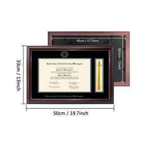 Madalya ile üniversite kiraz ahşap mezuniyet belgesi Diploma püskül çerçeve - Product Image 3