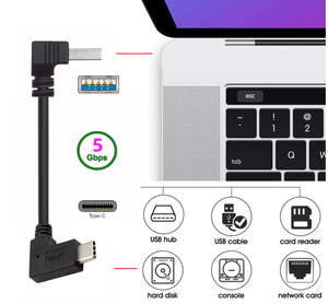 <span class=keywords><strong>สาย</strong></span>เคเบิลข้อมูล USB 3.1 USB-C แบบพลิกกลับได้ มุมขวา 90 องศา สำหรับแท็บเล็ตและโทรศัพท์มือถือ (30 ซม.) - Product Image 6
