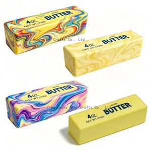Juguete Antiestrés de Mantequilla Fluida al por Mayor: Líneas de Flujo Suaves y Coloridas (Amarillo, Rosa, Azul, Verde) - Barra de Mantequilla Esponjosa para Apretar - Product Image 1