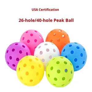 Pickleball 26 trous 74mm entraînement moulage par injection écologique moulage par rotation intégré multi-trous boule perforée TPE - Product Image 2