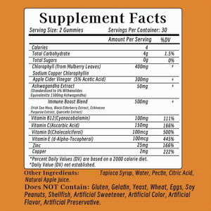 Gomitas de clorofila de 400mg personalizadas al por mayor con mezcla de refuerzo inmunológico, gomitas antioxidantes sin azúcar, sabor a manzana - Product Image 6