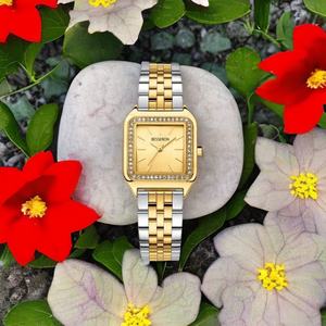 Montre classique pour femme 26*30mm, boîtier en acier inoxydable 316L, style hip-hop, mouvement quartz japonais Miyota, étanche, logo personnalisable - Product Image 2