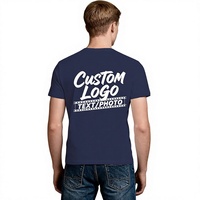 Custom Printed Breathable Premium Quality Men's Red O-Neck Short Sleeve T-Shirt with Logo Text Photo Design Casual Jersey Cotton