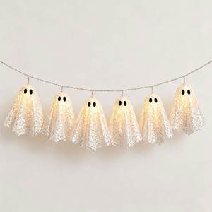 Halloween String <b>Lights</b>, <b>Warm</b> White <b>Fairy</b> <b>Lights</b> Battery Operated Led Spooky Ghost Shape Decoration - Product Image 4