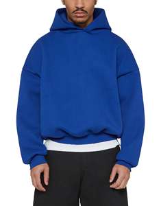 Jersey polar de algodón 100% para hombre, Sudadera con capucha de gran tamaño, Sudadera con capucha ultrasuave con bolsillos, suministro ODM de ajuste holgado de verano - Product Image 2