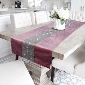 Nappe en velours hollandais européenne antidérapante et résistante à l'usure, 1 pièce, 40*140cm, décoration de table à manger et de salon - Product Image 6