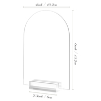 Panneau carré transparent en acrylique double face écologique 4*6 5*7 avec support, feuilles vierges pour numéros de table de mariage et présentoirs de table