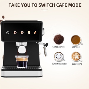 PANCERKA Machine à Expresso Semi-Automatique avec Panneau LCD Domestique 20 Bars, Multifonctionnelle pour <span class=keywords><strong>Petite</strong></span> Mousse de Lait et Vapeur, Normes UE Royaume-Uni États-Unis - Product Image 3