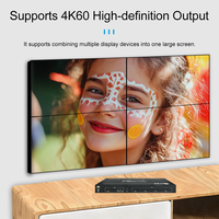 7680X4320 60Hz 8K60 1 entrée 4 sorties HDMI2.1 DP1.4 Double entrée 4X4K60 Sortie pour conception ultra-large Studio Multi-écrans Expander