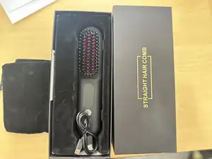 Cordless Electric Hair Straightening Brush USB Rechargeable Hair Straightener Comb