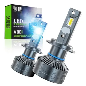 AKE V80 H4LEDヘッドライト電球10000ルーメン55W超高輝度LEDヘッドライト変換キット6500KクールホワイトIP68防水