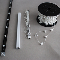 Coureur de piste de rideau de pli d'ondulation de vague en forme de S avec des accessoires de rideau de bande de PVC en plastique