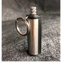 Offre Spéciale Portable porte-clés allume-feu en acier inoxydable Camping en plein air randonnée outil de survie d'urgence allumettes cylindriques