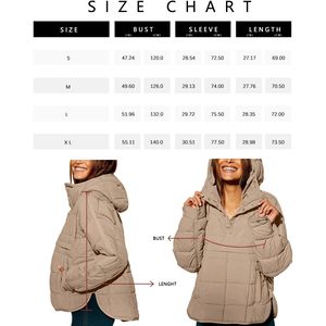FOXA Women's <b>Quilted</b> Pullover Puffer Jacket Warm Winter <b>Hoodie</b> With Pockets Windproof Coat - Product Image 3