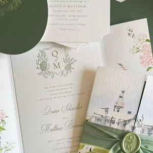 Invitación <span class=keywords><strong>de</strong></span> Boda Personalizada con Flores Esculpidas, Encuadernación Perfecta y Papel Grabado en Relieve - Product Image 5