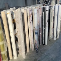 Nouveau design, panneau mural en PVC imperméable, feuille de marbre, revêtement UV, feuille de marbre avec ligne dorée, panneaux muraux décoratifs pour la décoration murale