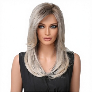 Perruque synthétique longue et droite orange, résistante à la chaleur, avec <span class=keywords><strong>frange</strong></span> latérale, de haute qualité, fabriquée à la machine, prix de gros - Product Image 1