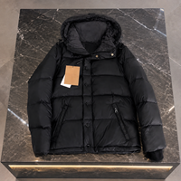 Blouson matelassé pour homme, doudoune d'hiver pour homme, blouson matelassé en jean et cuir pour homme, manteau en jean, gilet matelassé pour le travail et les affaires