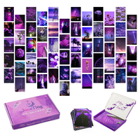 Kit de prise de photos personnalisée, 60 pièces, pour mur et esthétique, photos violettes de 4x6 pouces avec ruban Double face, livraison gratuite