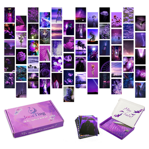 Kit de prise de photos personnalisée, 60 pièces, pour mur et <span class=keywords><strong>esthétique</strong></span>, photos violettes de 4x6 pouces avec ruban Double face, livraison gratuite - Product Image 1