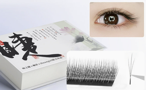 ต่อขนตาแบบเส้นต่อเส้น รูปทรง W 2D-8D  แบบ YY 3D 4D 5D 6D 7D 8D Clover Lashes  รับผลิตแบรนด์ส่วนตัว - Product Image 2
