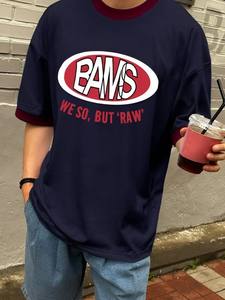 Camiseta de algodón de cuello redondo con estampado de tipografía para hombre, Camiseta cómoda, producto a granel hecho a mano, personalizado - Product Image 4