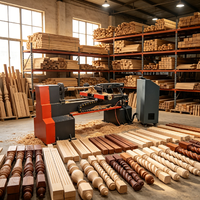 Machine de tour à bois cnc automatique pour poteau d'escalier de pieds de table