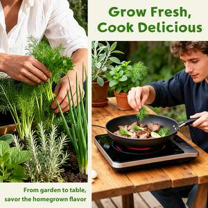 Kit de jardinage d'intérieur écologique à 8 herbes <span class=keywords><strong>pour</strong></span> débutants - Ensemble complet de culture sur le rebord de la fenêtre avec outils Cadeau unique <span class=keywords><strong>pour</strong></span> Noël et anniversaire - Product Image 5