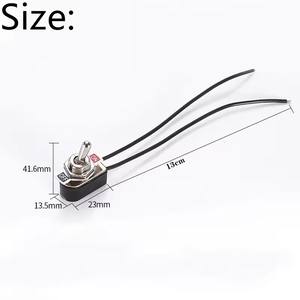 Interruptor de palanca estándar Precableado de encendido/apagado de CA 250V 6A con Cable de alambre Interruptor de <span class=keywords><strong>contactos</strong></span> SPST para equipos eléctricos - Product Image 5
