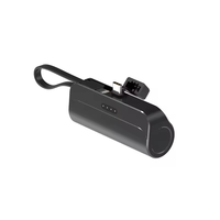 Mini batteries externes portables en gros, type C, câble intégré, affichage LED, chargeur de batterie, mini batterie externe personnalisée 5000 mAh