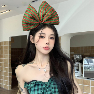 ربطة شعر كبيرة الحجم ملونة ولامعة الأكثر مبيعًا للبث المباشر والتصوير الفوتوغرافي، إكسسوار شعر على شكل فيونكة ضخمة - Product Image 3