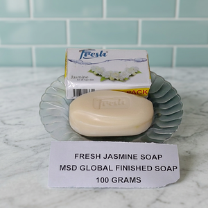 สบู่ก้อนจัสมิน 100 กรัม สูตรน้ำมันปาล์ม สำหรับทุกสภาพผิว สบู่ทำความสะอาดผิว ช่วยเพิ่มความชุ่มชื้น อายุการเก็บรักษา 2 ปี - Product Image 1