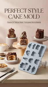 Molde de silicona con temática escolar para pasteles, jabón, chocolate, hielo, molde para hornear hecho a mano, empaque en bolsa OPP - Product Image 2