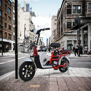 Best Seller New Model 14 Inch 48V 16.7Ah Battery 3 Seats Parent-child <b>Electric</b> Bicycle with Rear <b>Hub</b> Motor Sensor & Electronic - Product Image 3