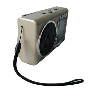 Champagne Gold Ultra Thin Pocket AM FM SW Multi Band Radio <b>USB</b> TF Card Slider Tuning Rechargeable Portable Broadcast Receiver - Product Image 2