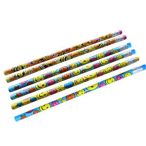 Lot promotionnel en gros de crayons HB en bois rétractables incassables de 7 pouces, personnalisables avec motifs colorés et gomme noire - Product Image 5