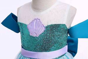 Summer Girls <b>Mermaid</b> <b>Kids</b> Holiday <b>Costume</b> Long Birthday Party Princess Ariel Dress <b>Costumes</b> Stock - Product Image 4