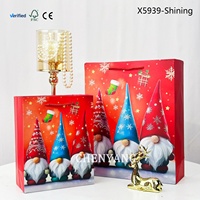 Sac en papier pliable avec poignées en ruban pour femme, avec logo My Bag, pour Noël et usage quotidien, sac en papier CMYK pour la fête des Mères