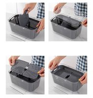 Coupe-légumes manuel multifonctionnel avec bouton Outil pour fruits et légumes Coupe-légumes Dicer Mandoline Coupe-légumes