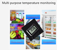 Thermomètre de conservation des aliments, affichage grand écran réfrigérateur médical cuisine domestique thermomètre d'alarme haute et basse C605