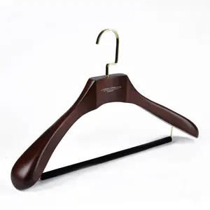 Custom Branded Stijlvolle Luxe Houten Pak Hangers Voor Display