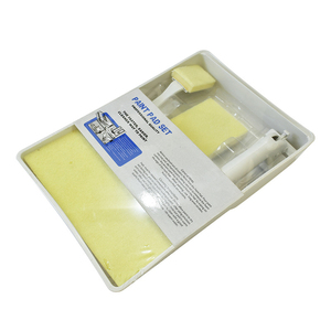 Herramientas de Rodillo de Esponja Sanfine, Kit de 6 Piezas para <span class=keywords><strong>Pintar</strong></span> Interiores, Rodillo de Espuma, Brocha para Esquinas <span class=keywords><strong>con</strong></span> Bandeja de Pintura Desechable - Product Image 4