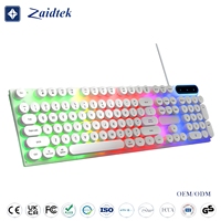 Ensemble clavier et souris de jeu lumineux étanche filaire USB punk, clavier de jeu rond avec touches lumineuses, combo clavier et souris de jeu