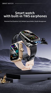 Jam tangan pintar TWS6 2 in 1, dengan Earphone 1.85 inci layar sentuh penuh warna, panggilan besar beberapa fungsi pengisian daya magnetik - Product Image 4